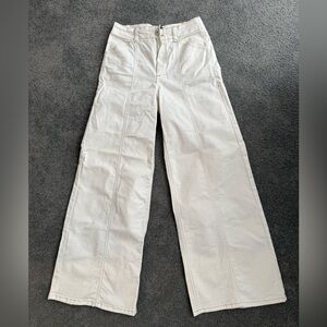 Maeve White Wide-Leg Jeans